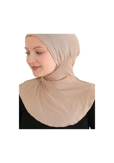 Modish Group Kadın Boyunluklu Hijab Tesettür Pratik Spor Bone - Sarı Koyu Vizon