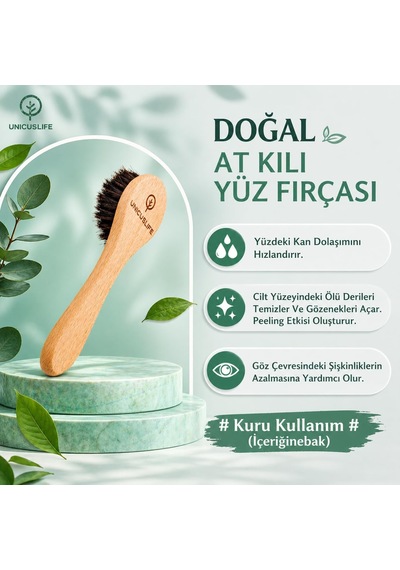 Siyah At Kılı Yüz Fırçası, Taşıma Kesesi İle Birlikte
