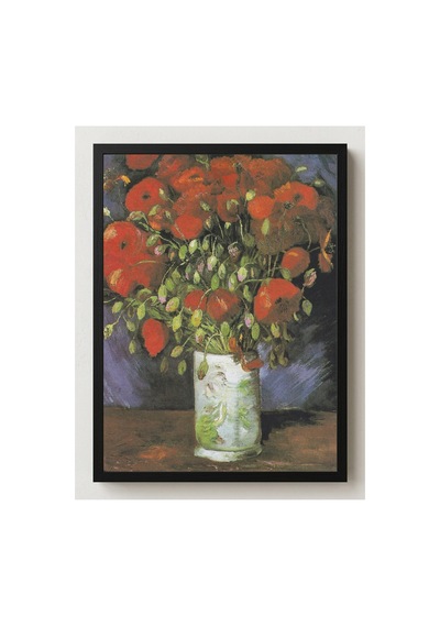 Van Gogh Van Gogh Vazoda Kırmızı Gelincikler Çerçevesiz Poster 21x30 Cm A4 Tablo Van Gogh