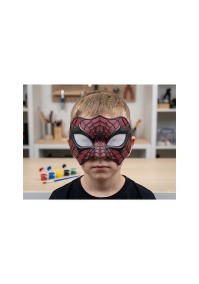 3d Baskı Örümcek Adam Maskesi Boyanabilir Maske 6'lı Boya Ve Fırça Dahil Diğer