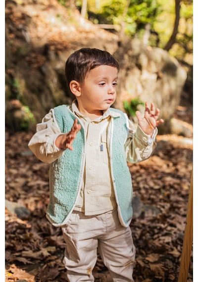 Luckka Heritage Puffy Astarlı Peluş Bebek Çocuk Yelek - Wellsoft Yelek - Ztpufyelek Yeşil
