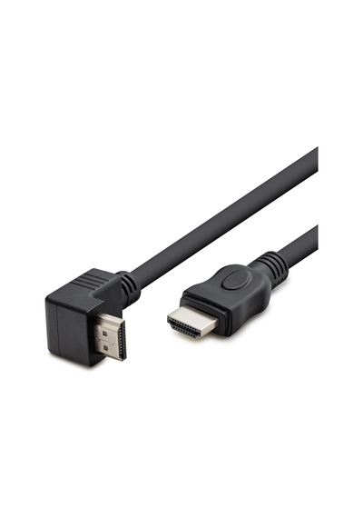 Büro Ev Ofis Cihazları İçin 1.5mt Siyah L Tipi Hdmi Ekran Görüntü Aktarım Kablosu