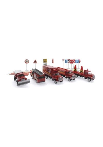 Die Cast Metal 20 Parça İtfaiye Seti - Tankerli
