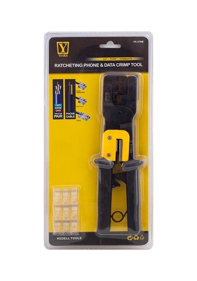 Yeskit Yk-376m Rj11-rj12-rj22-rj45 3 Lü Soket Sıkma Pensesi Belirtilmemiş