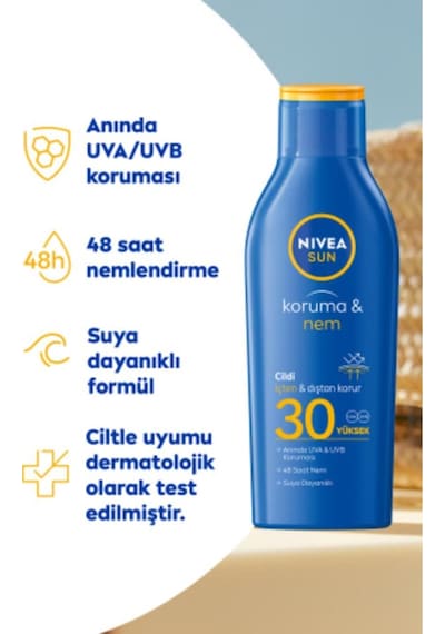 Sun Güneş Koruyucu Krem & Spf+30 Uva+uvb Nemlendirici Sprey 200ml