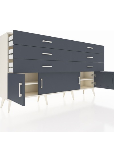 Arges Konsol 2 Raflı 6 Çekmeceli 4 Kapaklı 176x30x99 Aytaşı-antra Aytaşı-antrasit Arges Konsol 2 Raflı 6 Çekmeceli 4 Kapaklı 176x30x99 Aytaşı-antra Aytaşı-antrasit