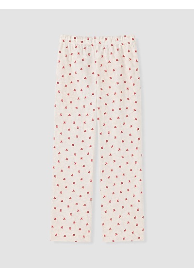 Lcw Dream Bej Beli Lastikli Desenli Kadın Pijama Alt