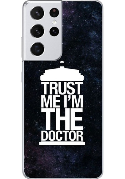 Samsung Galaxy S21 Ultra Uyumlu Şeffaf Kılıf Doctor Who Tasarımlı