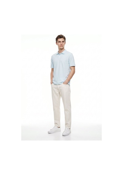 Dockers Açık Mavi Erkek Slim Fit Logo Baskılı Polo T-shirt A1159-70