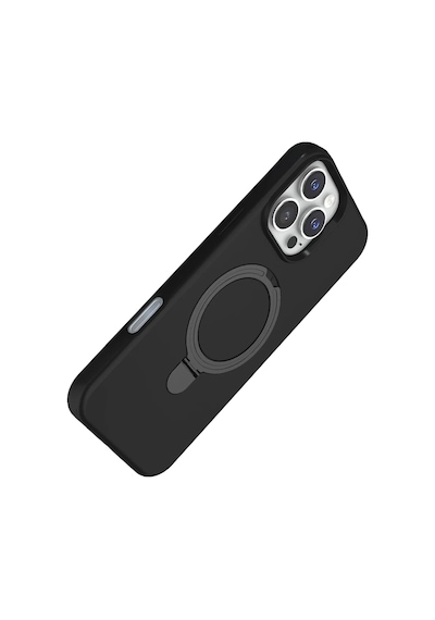Apple iPhone Uyumlu  16 Pro Uyumlu Regal Magsafe Standlı Kapak - Siyah