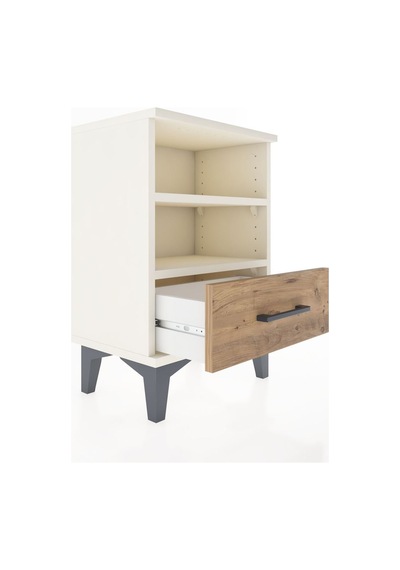 Arges Komodin 2 Raflı Tek Çekmeceli 44x30x64 Aytaşı-çam Aytaşı