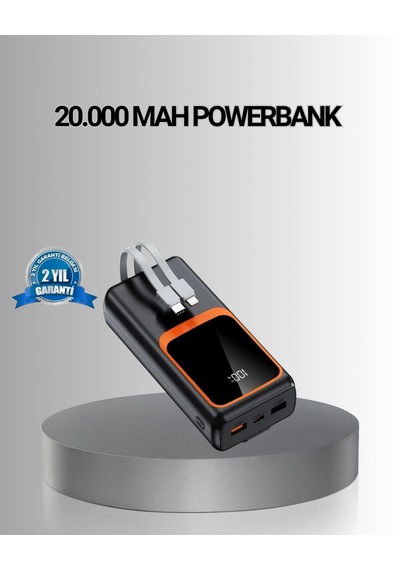Powerbank 20000 Mah Yüksek Kapasiteli Ve 22.5w Hızlı Şarj Destekli - Lisinya Siyah