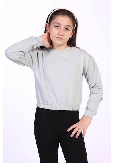 Toontoy Kız Çocuk Dreams Nakışlı Sweatshirt Yeşil