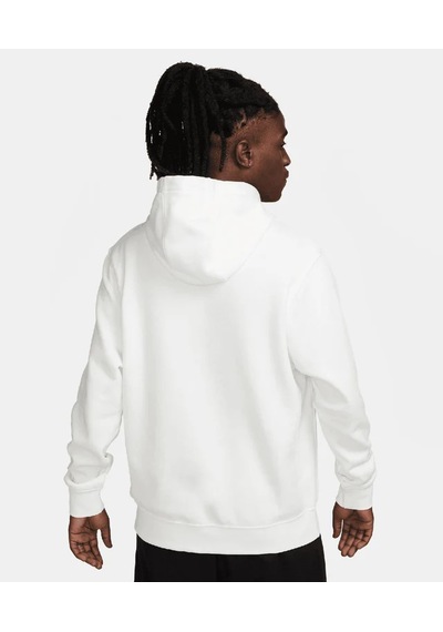 Nike Sportswear Club Fleece Kapüşonlu Erkek Beyaz Sweatshirt