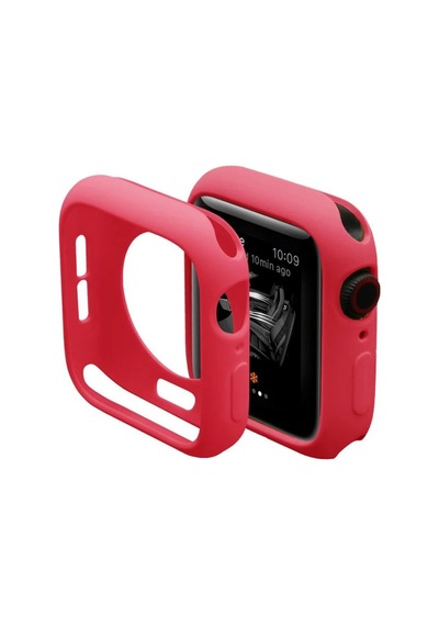 Apple Watch 42mm Uyumlu Silikon Alt Kasa - Kırmızı