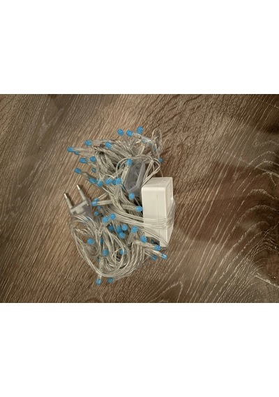 10m 100 Led Damla Uçlu Mavi Işık Şeffaf Kablo Mz-17-6 Çok Renkli
