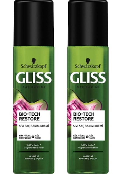 Schwarzkopf Gliss Bio Tech Sıvı Saç Bakım Kremi 2 x 200 ML