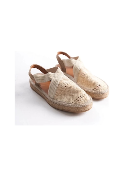 Trendella Kadın Bej Espadril Ayakkabı Tr19my01c Kırmızı