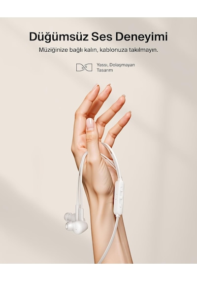 Belkin Soundform Anc Usb-c Bağlantılı, Mikrofonlu Kulakiçi Kablolu Kulaklık, Beyaz