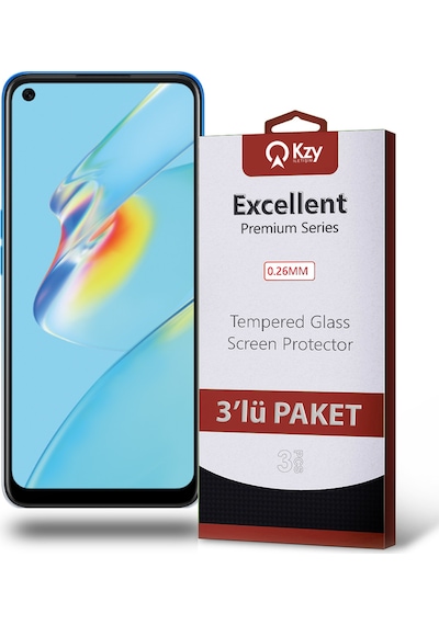 Oppo A54 4G ile Uyumlu Kırılmaz Cam Ekran Koruyucu Ekonomik 3'lü Paket