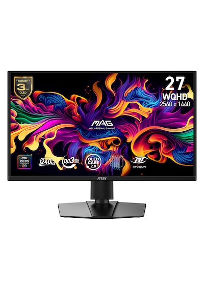 Msı Mag 272qp Qd-oled X24 26.5 İnç 240hz 0.03ms 2k Wqhd Adaptive Sync Qd-oled Pivot Gaming Monitör