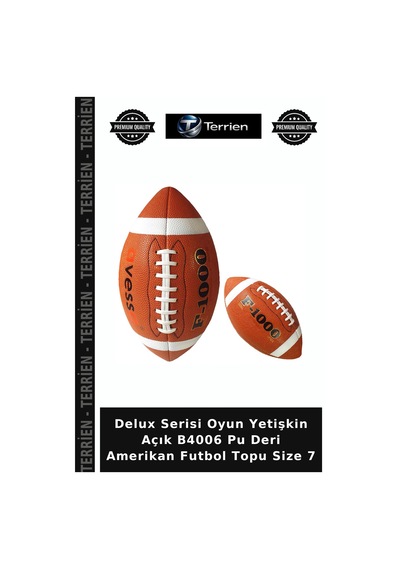 Delux Serisi Oyun Yetişkin Açık B4006 Pu Deri Amerikan Futbol Topu Size 7 Diğer