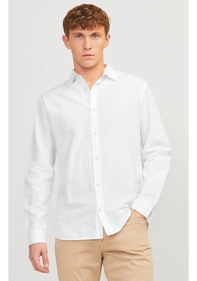 Jack & Jones Jjesummer Erkek Keten Gömlek Beyaz 12248384 Beyaz