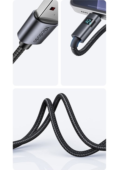 Mcdodo CA-6490 3A USB Hızlı Şarj Kablosu 1.2 M Siyah
