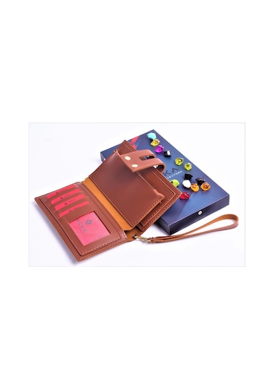 Ozka Leather Collection Taba Çift Çıtçıtlı Model Trend Kadın Cüzdanı
