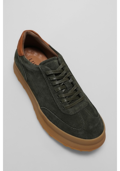 Lufian Adam Erkek Deri Sneaker Ayakkabı Yeşil Yeşil 112230207100600 Yeşil