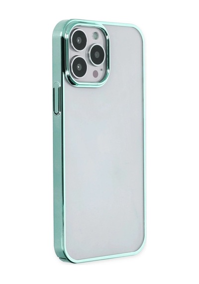 Apple iPhone Uyumlu 14 Pro Max Kılıf Element Silikon - Yeşil Düz Renkli