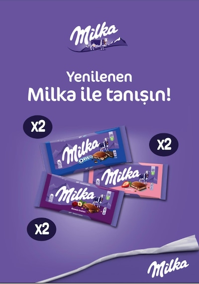 Milka Sevilen Lezzetler Paketi 2 - Tablet Çikolata 6 x 100 G