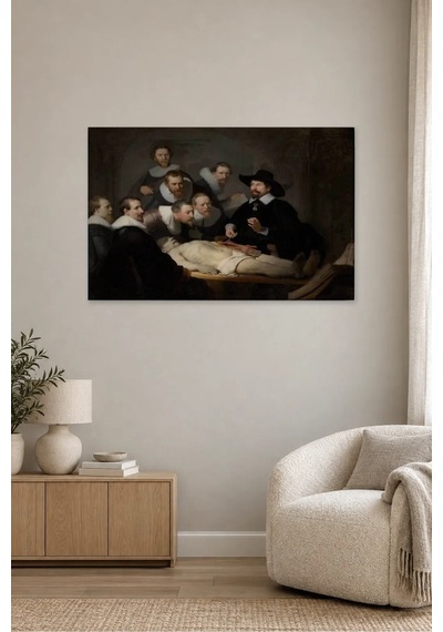 Fida Rembrandt Cerrahlar Ve Anatomi Dersi Canvas Tablo Çok Renkli
