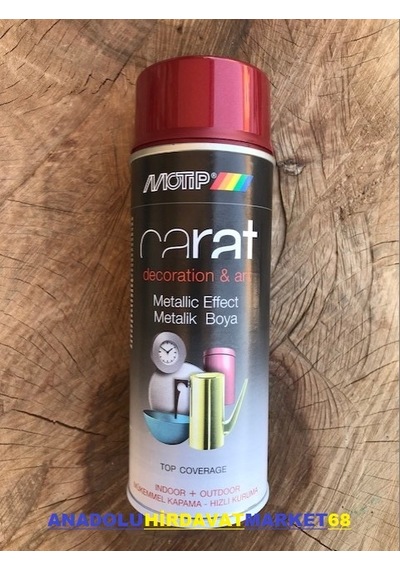 Motip Metalik Kırmızı Efekt Sprey Boya Metalik Oto Boyası 400 ML