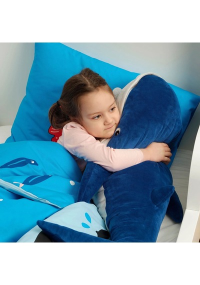 Ikea Blavıngad Peluş Oyuncak 100 Cm Beyaz - Mavi