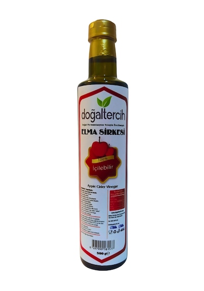Doağltercih İçilebilir Doğal Fermantasyon Elma Sirkesi 500 Ml