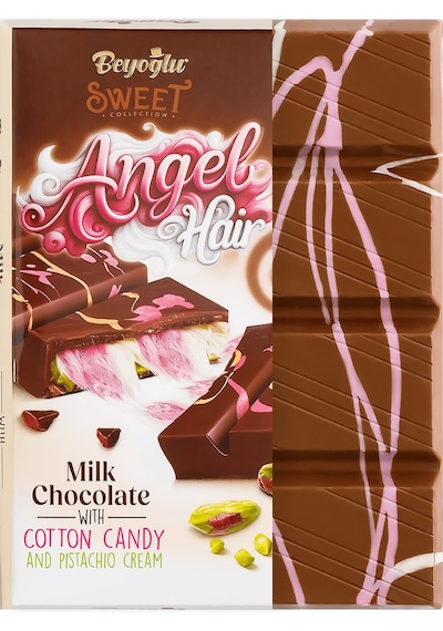 Beyoğlu Angel Hair Antep Fıstıklı Ve Sütlü Çikolata 170 Gr 2 Li Karma Set
