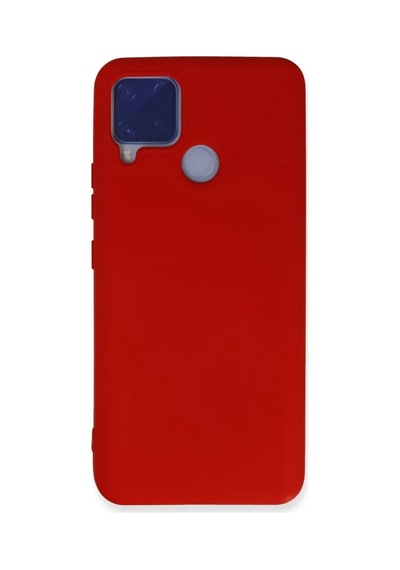 Realme C15 Kılıf Nano İçi Kadife Silikon - Kırmızı Bz8683140269593
