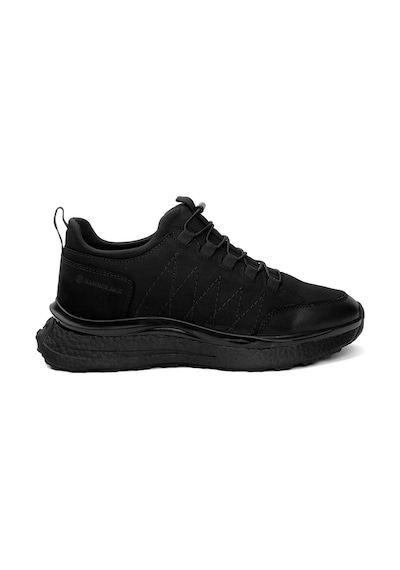 Hammer Jack 102 24822-M Dobb Erkek Hakiki Deri Klasik Sneaker Siyah-Siyah
