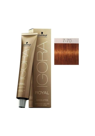 Schwarzkopf Igora Royal Absolutes Saç Boyası 7-70 Kumral-doğal Bakır 60 Ml