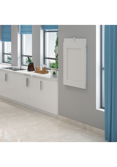 60x90 Cm  Duvara Monte Çerçeveli Tablo Masa 1. Sınıf Beyaz MDF