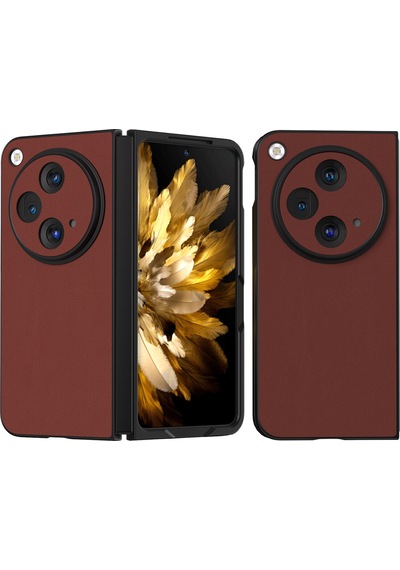 Oneplus Open/oppo Find N3 Deri Desenli Plastik Kılıf-al3156