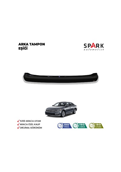Volkswagen Passat 2015- Yılı Ve Sonrası Uyumlu Arka Tampon Eşiği Parlak Siyah