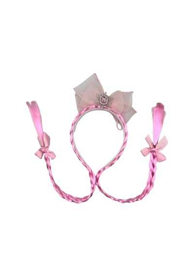 Saçlı Frozen Model Taç Pembe 40 Cm
