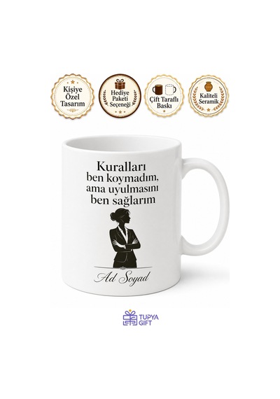 Okul Aile Birliği Toplantısı Otoriter Anne Eğitim Gönüllüsü Veli Kupası Hediye Bardak Beyaz / Çok Renkli