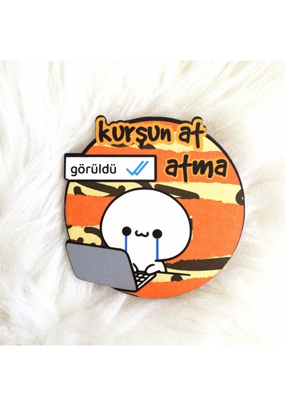 Ahşap Bardak Altlığı Görüldü Atma Çok Renkli