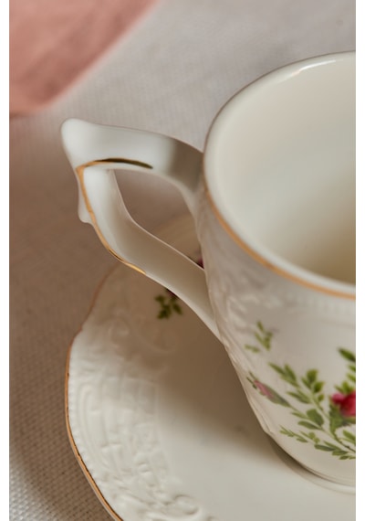 Karaca Vintage Rose Kahve Fincanı Ve Tabağı 100 Ml Çok Renkli
