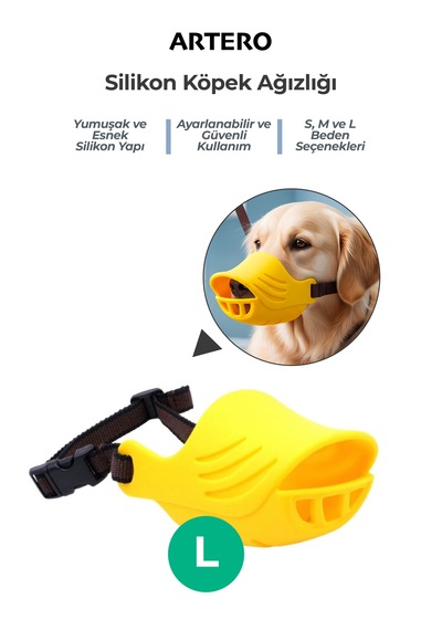 Artero Köpekler İçin Ördek Silikon Ağızlık Large