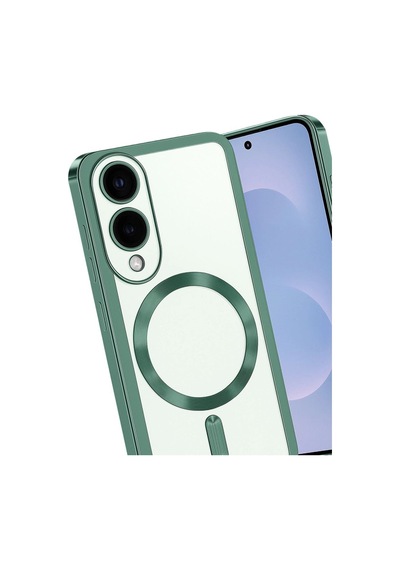 Samsung Galaxy S25 Edge Kross Magneticsafe Kapak - Koyu Yeşil