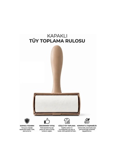 Ers Tüy Toplama Rulosu - Kapaklı - Ergonomik - Taşınabilir